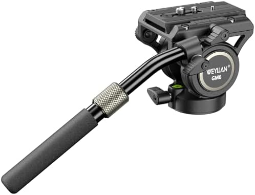 Video Fluid Head Mount,V6 Professional Camera Tripod Fluid