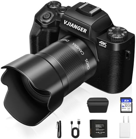 41YiEb46iFL. AC Digital Camera VJIANGER 4K Vlogging Camera 64MP Mirrorless
