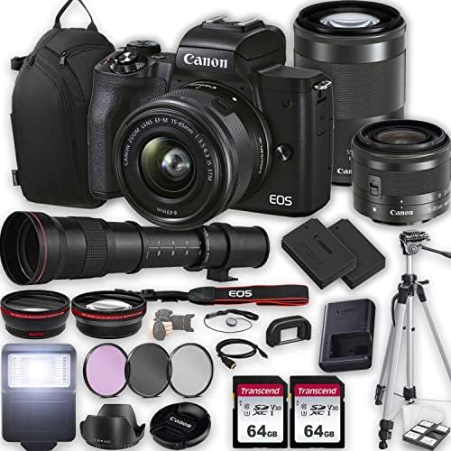51 IFwDGNLL. AC Canon EOS M50 Mark II Mirrorless Camera w/EF-M 15-45mm
