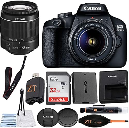 51Lk5W2oj6S. AC Canon EOS 4000D / Rebel T100 DSLR Camera 18-55mm Zoom Lens +