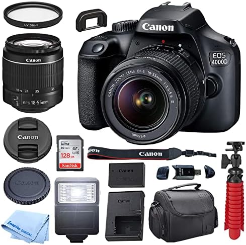 51OgKD1jUrL. AC Canon EOS 4000D DSLR Camera w/Canon EF-S 18-55mm F/3.5-5.6
