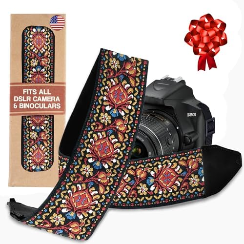 51alXLM1seL. AC Camera Strap For All Dslr Camera. Red Vintage Woven
