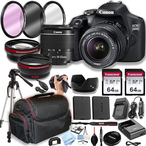 Canon EOS 2000D / Rebel T7 DSLR Camera w/EF-S 18-55mm