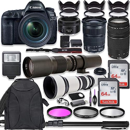 51wb8SV 4tL. AC Canon EOS 5D Mark IV DSLR Camera w/ 24-105mm STM