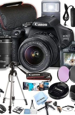 Canon EOS 2000D / Rebel T7 DSLR Camera w/EF-S 18-55mm
