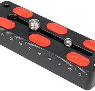 120mm / 4.72″ Rail Bar Metal Mounting Plate with 1/4″ 3/8″ D