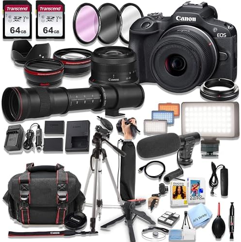 Canon EOS R100 Mirrorless Camera with 18-45mm Lens +