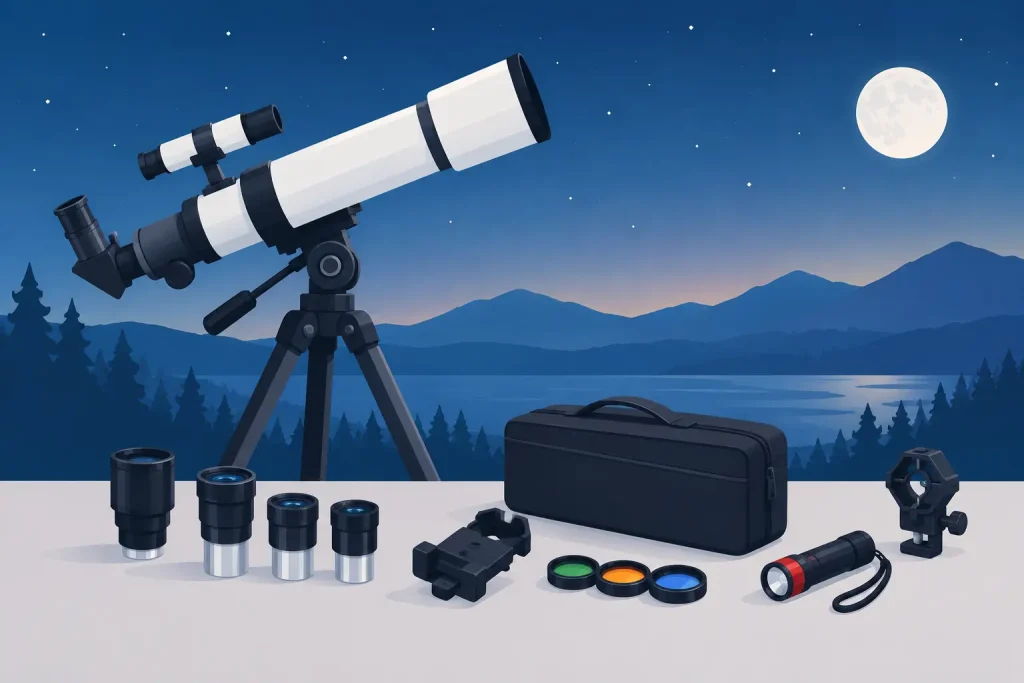 essential telescope accessories for beginners featured Essential Telescope Accessories for Beginners
